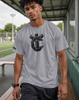 All-Over Print Drop Shoulder Crew Neck T-Shirt