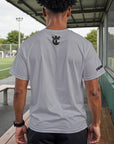 All-Over Print Drop Shoulder Crew Neck T-Shirt