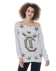 YiCompete Oversized Women's Off-Shoulder Sweatshirt