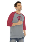 YiCompete Raglan Sleeve T-shirt Crimson/Gray
