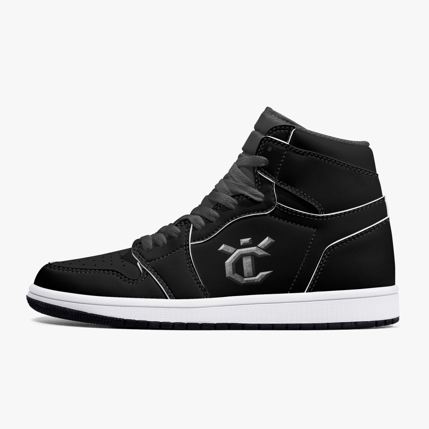 New YIC VantaBlack High-Top Leather Sneakers