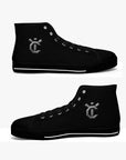 New YIC High-top Canvas Shoes - VantaBlack