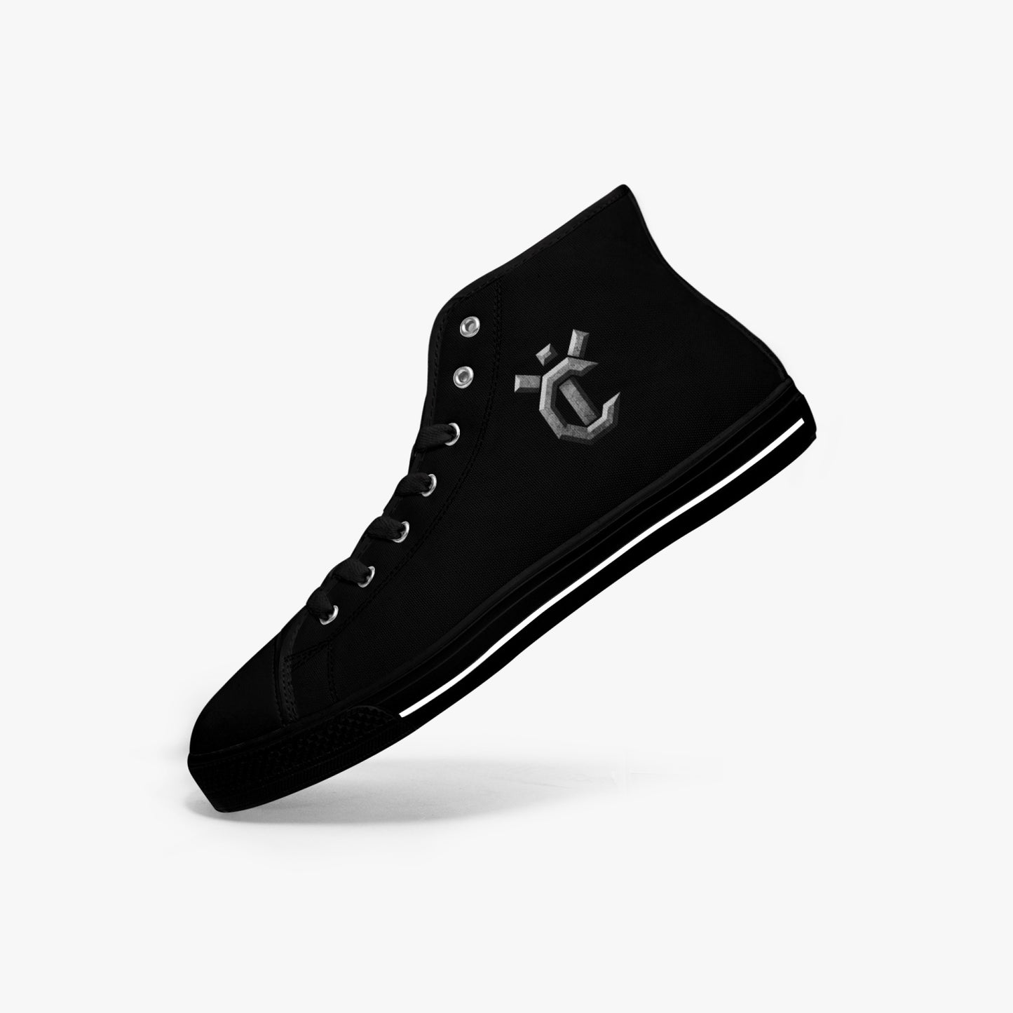 New YIC High-top Canvas Shoes - VantaBlack