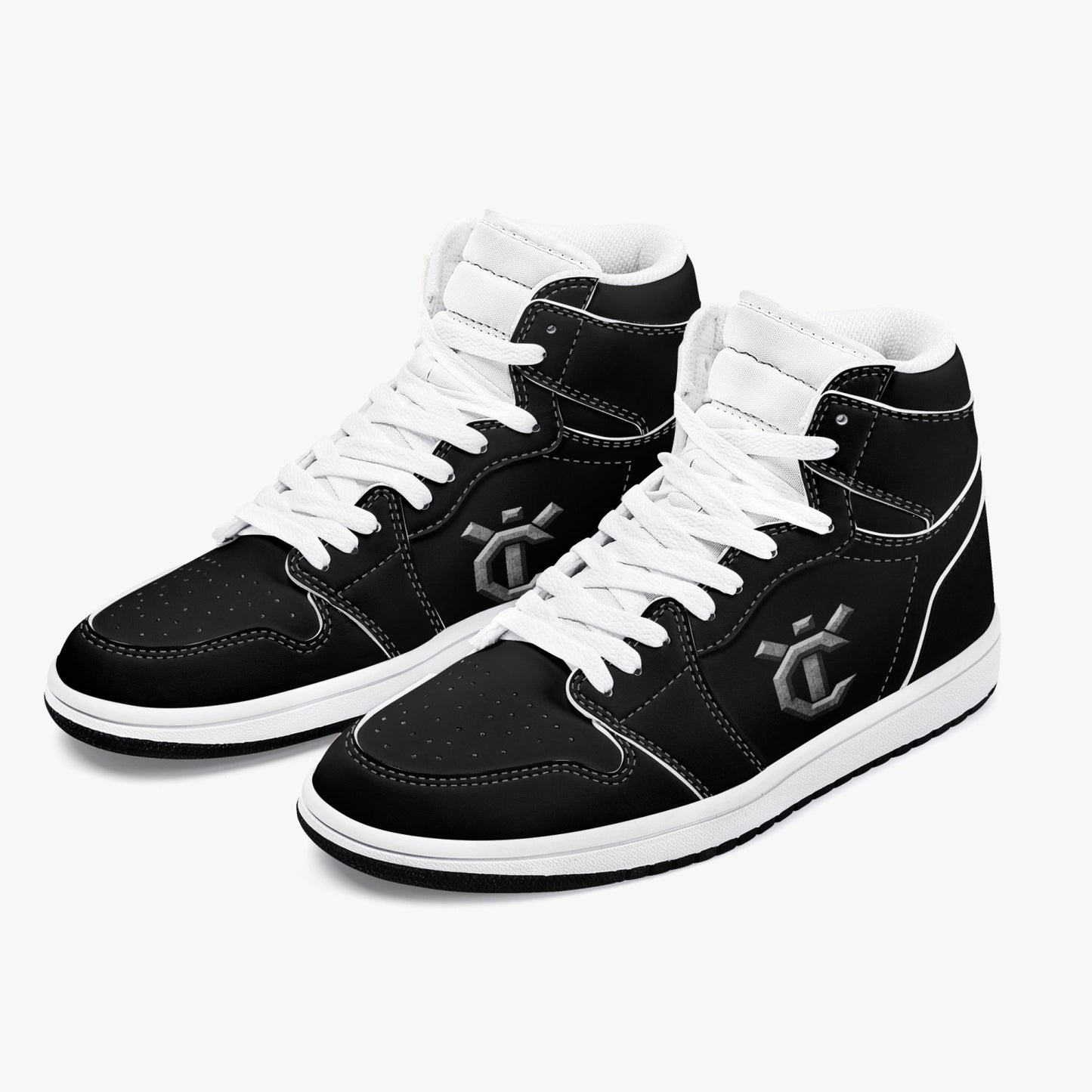 New YIC VantaBlack High-Top Leather Sneakers