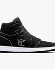 New YIC VantaBlack High-Top Leather Sneakers