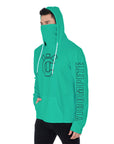 YIC Men's Pullover Hoodie With Mask - Caribbean Green