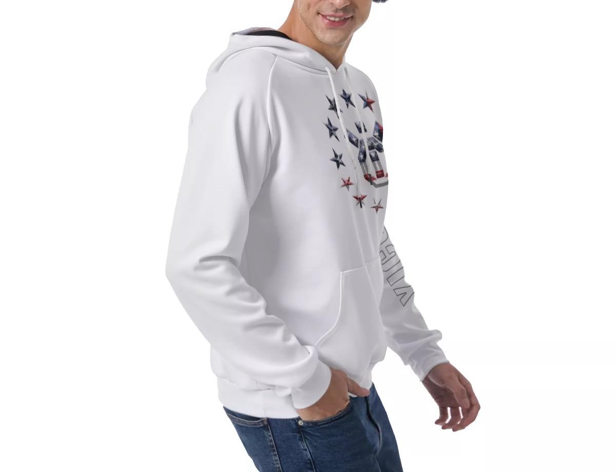 Men's Raglan Pullover Hoodie - Patriot