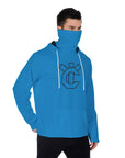 YIC Men's Pullover Hoodie With Mask - Ibiza Blue