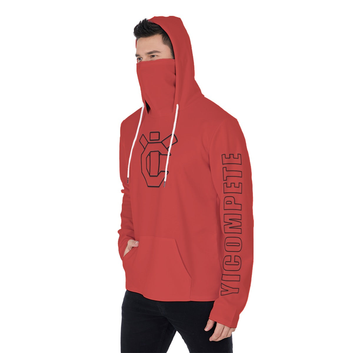 YIC Men's Pullover Hoodie With Mask - Fire Whirl