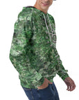 Men's Raglan Pullover Hoodie - Green Country Camo