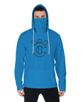 YIC Men's Pullover Hoodie With Mask - Ibiza Blue