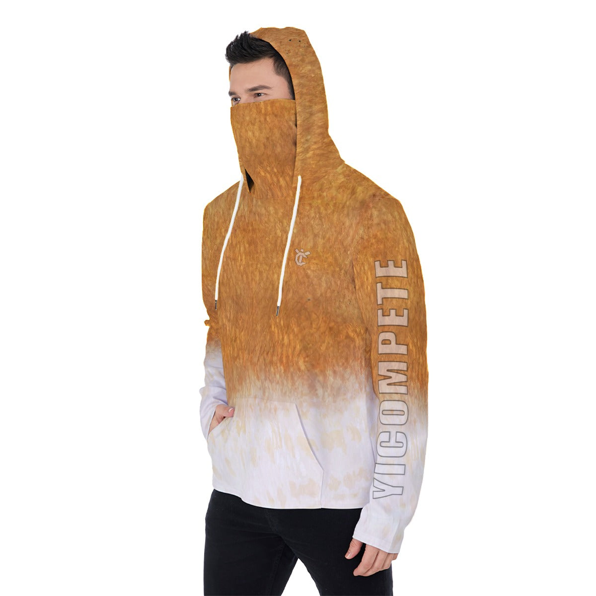 YIC Men's Pullover Hoodie With Mask - Redfish