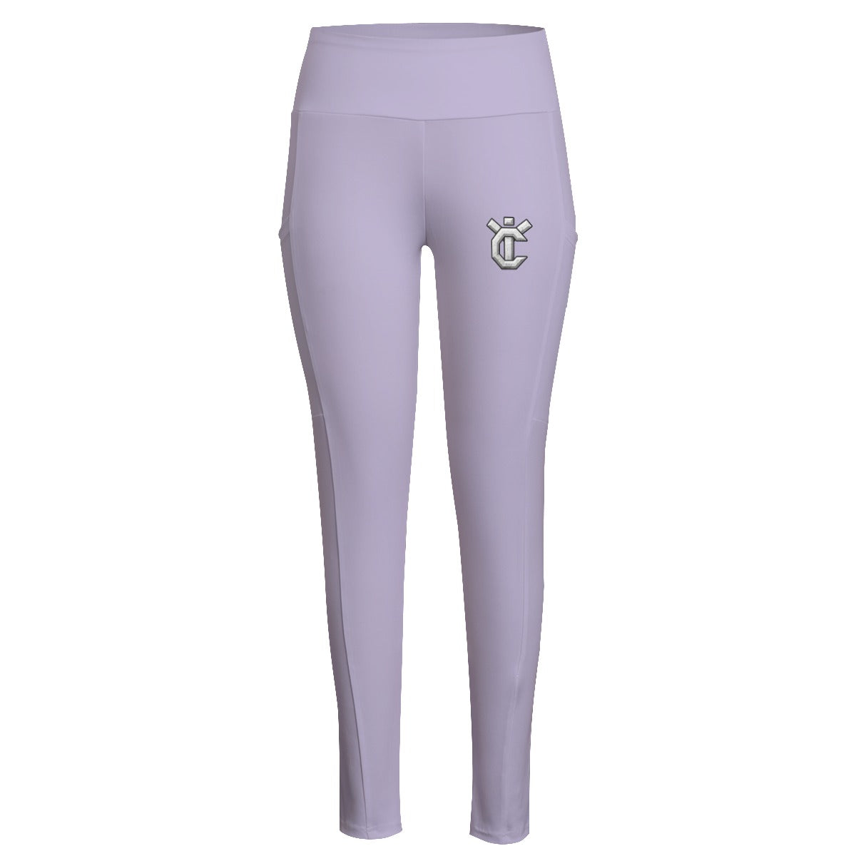 Women's High Waist Yoga Pants With Side Pocket - Digital Lavender