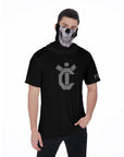Men's Hooded T's with Built-in Mask - Skullface
