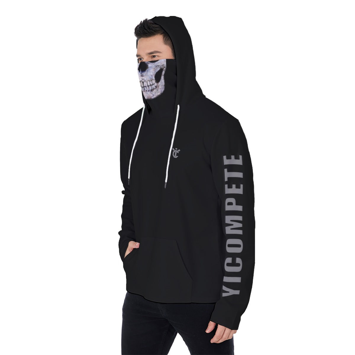 YIC Men's Pullover Hoodie With Mask - Skullface