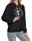 Women's Hoodie With Raglan Sleeve - Vantablack