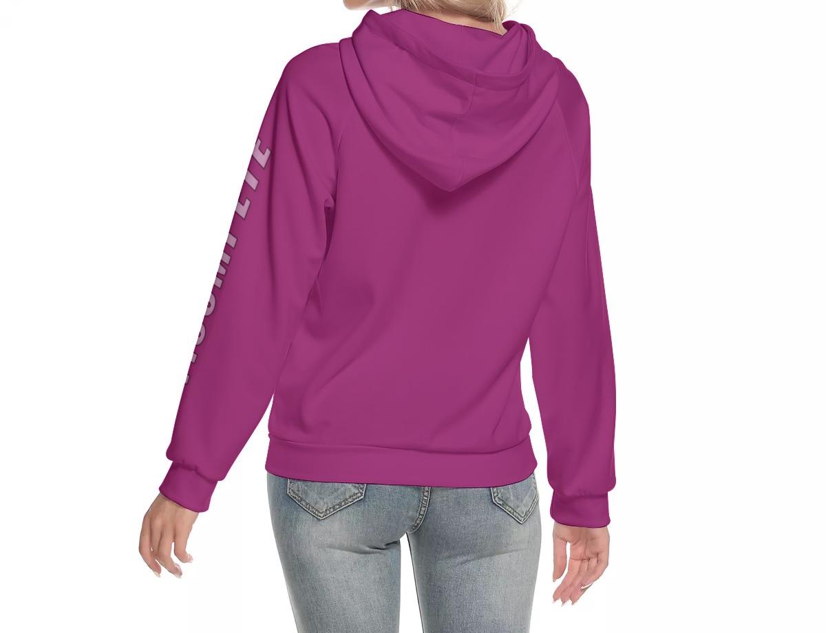 Women's Hoodie With Raglan Sleeve - Orchid Flower