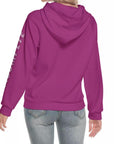 Women's Hoodie With Raglan Sleeve - Orchid Flower
