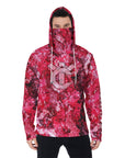 YIC Men's Pullover Hoodie With Mask - Mixed Lava Coral