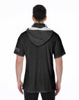 Men's Hooded T's with Built-in Mask - Skullface