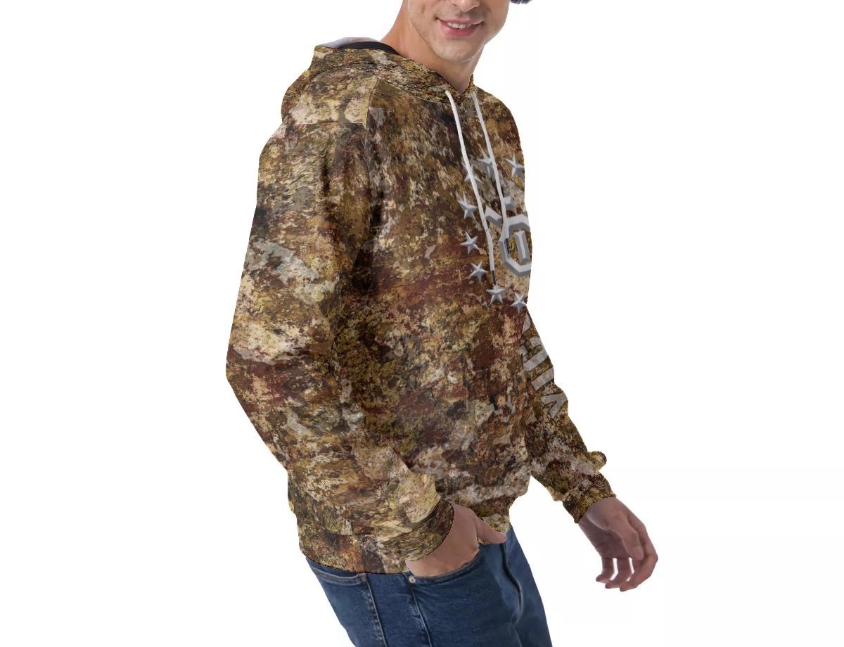 Men's Raglan Pullover Hoodie - Forest Camo