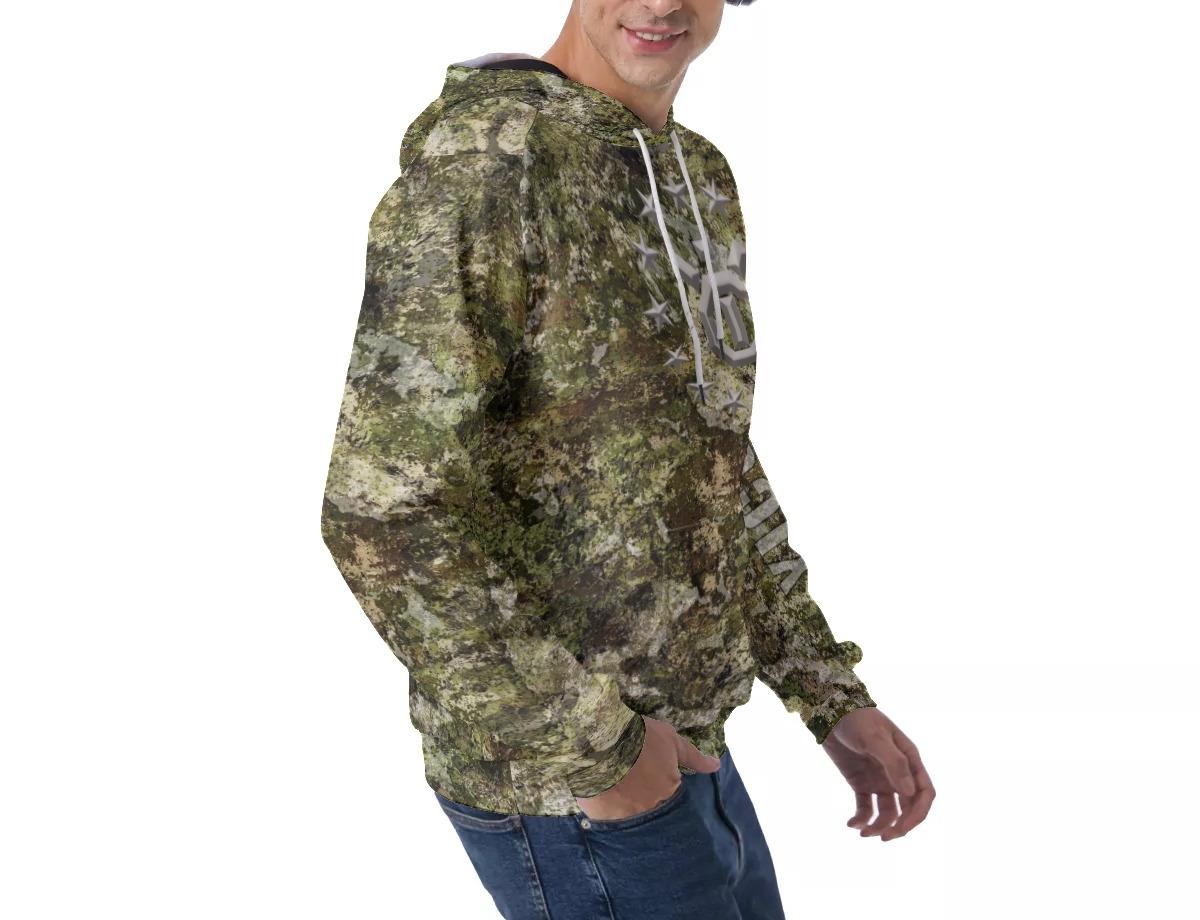 Men's Raglan Pullover Hoodie - Inland Camo