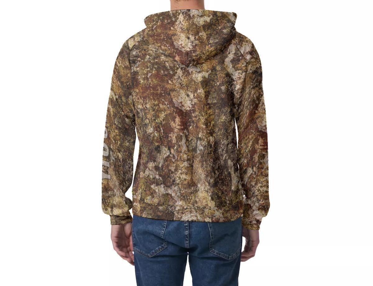 Men's Raglan Pullover Hoodie - Forest Camo
