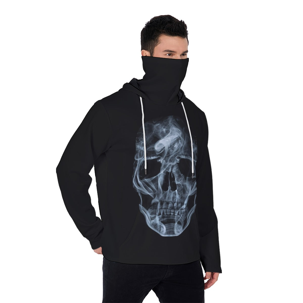 YIC Men's Pullover Hoodie With Mask - The Skull