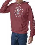 Men's Raglan Pullover Hoodie - Winery