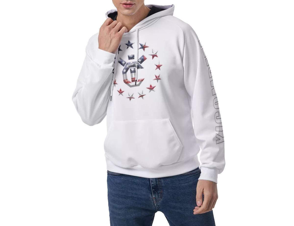 Men's Raglan Pullover Hoodie - Patriot