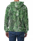 Men's Raglan Pullover Hoodie - Green Country Camo