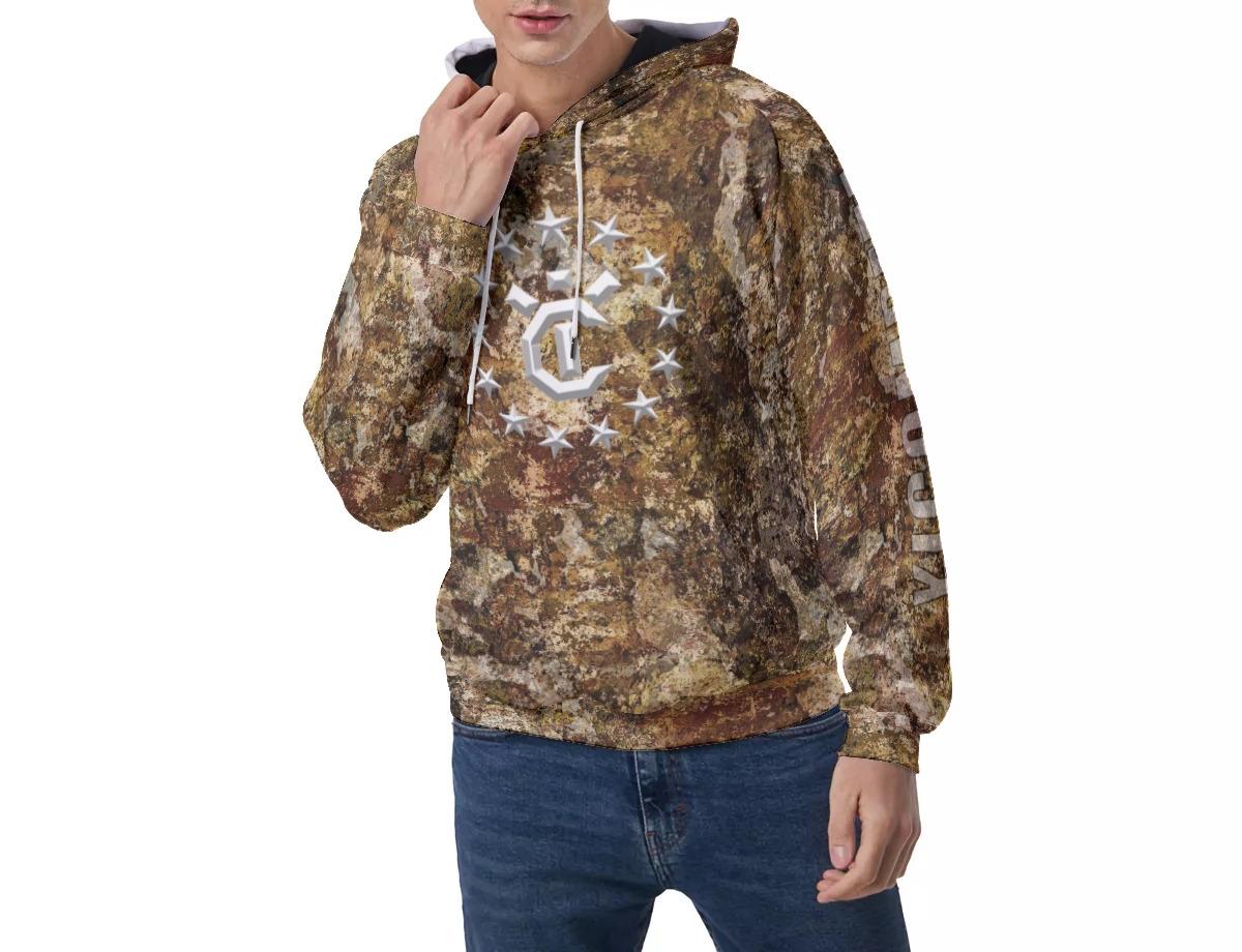 Men's Raglan Pullover Hoodie - Forest Camo