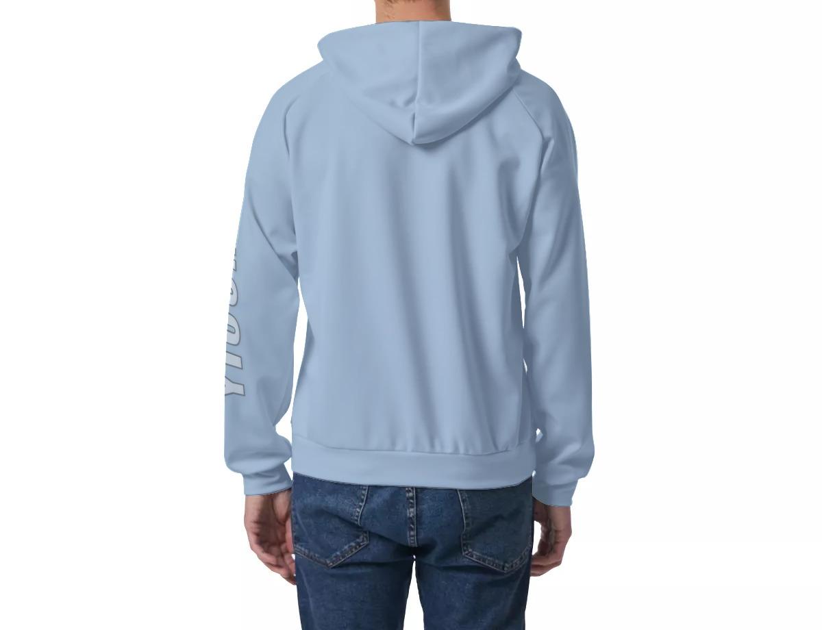 Men's Raglan Pullover Hoodie - Clear Sky