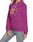 Women's Hoodie With Raglan Sleeve - Orchid Flower