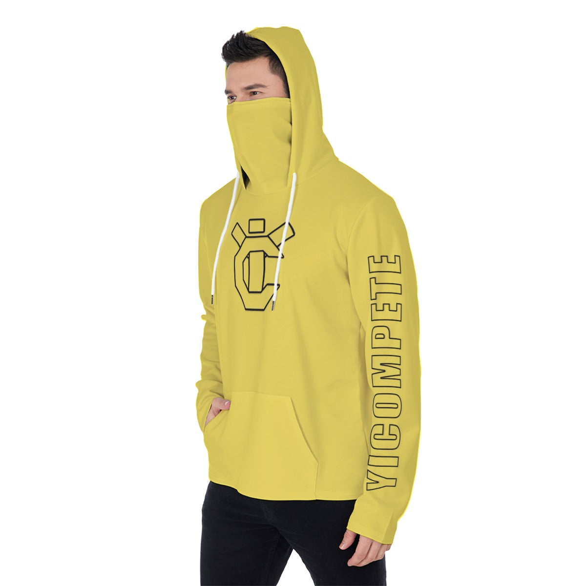 YIC Men's Pullover Hoodie With Mask - Illuminating