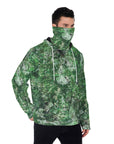 YIC Men's Pullover Hoodie With Mask - Green Country Camo