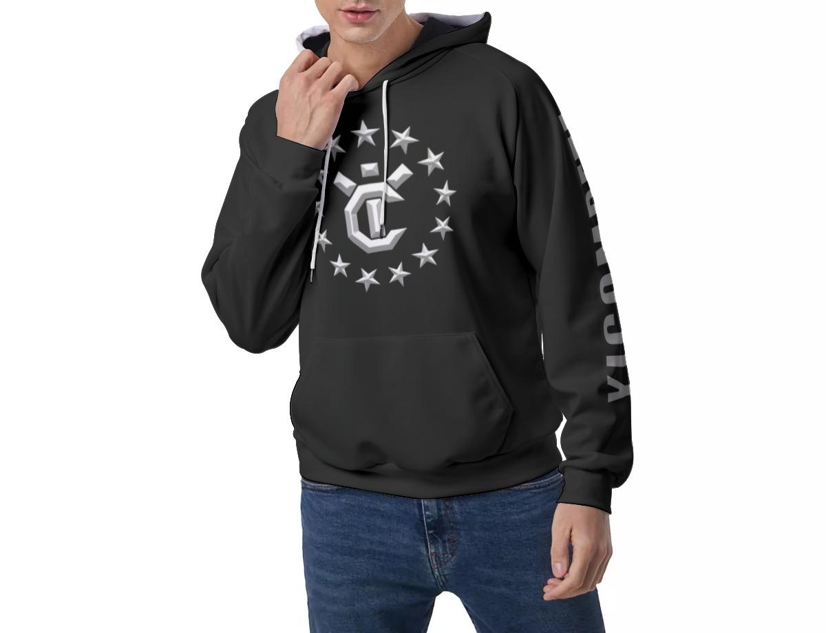 Men's Raglan Pullover Hoodie - Vantablack