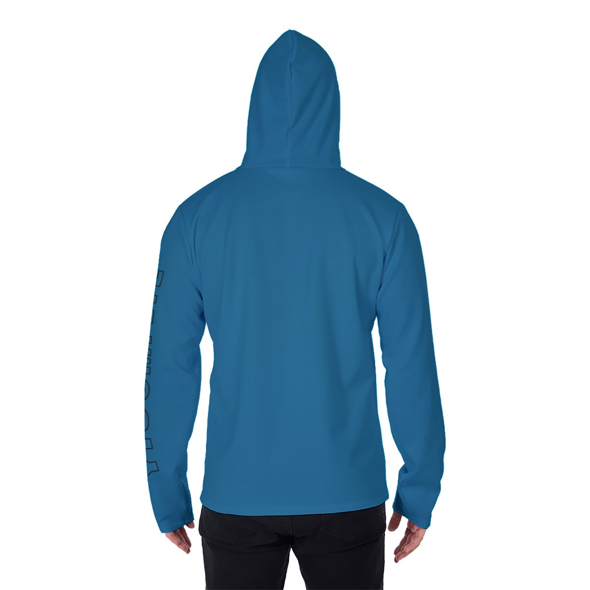 YIC Men's Pullover Hoodie With Mask - Mykonos Blue