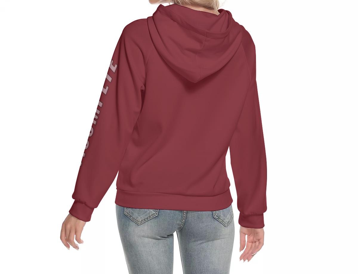 Women's Hoodie With Raglan Sleeve - Winery