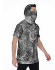Men's Hooded T's with Built-in Mask - The Mix Granite