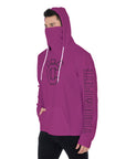 YIC Men's Pullover Hoodie With Mask - Fuchsia Fedora