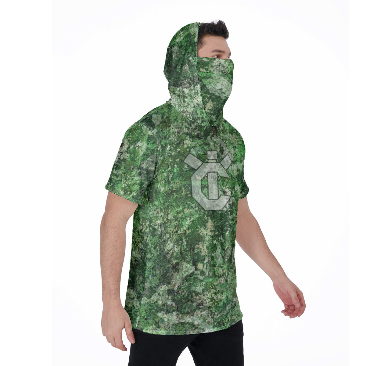 Men's Hooded T's with Built-in Mask -