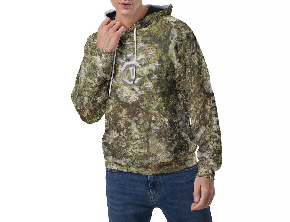 Men's Raglan Pullover Hoodie - Inland Camo