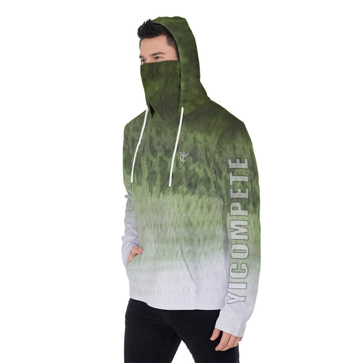 YIC Men's Pullover Hoodie With Mask - Bass