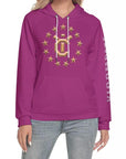 Women's Hoodie With Raglan Sleeve - Orchid Flower