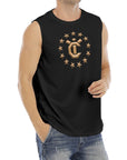 Men's O-neck Sleeveless Tank Top - Vantablack