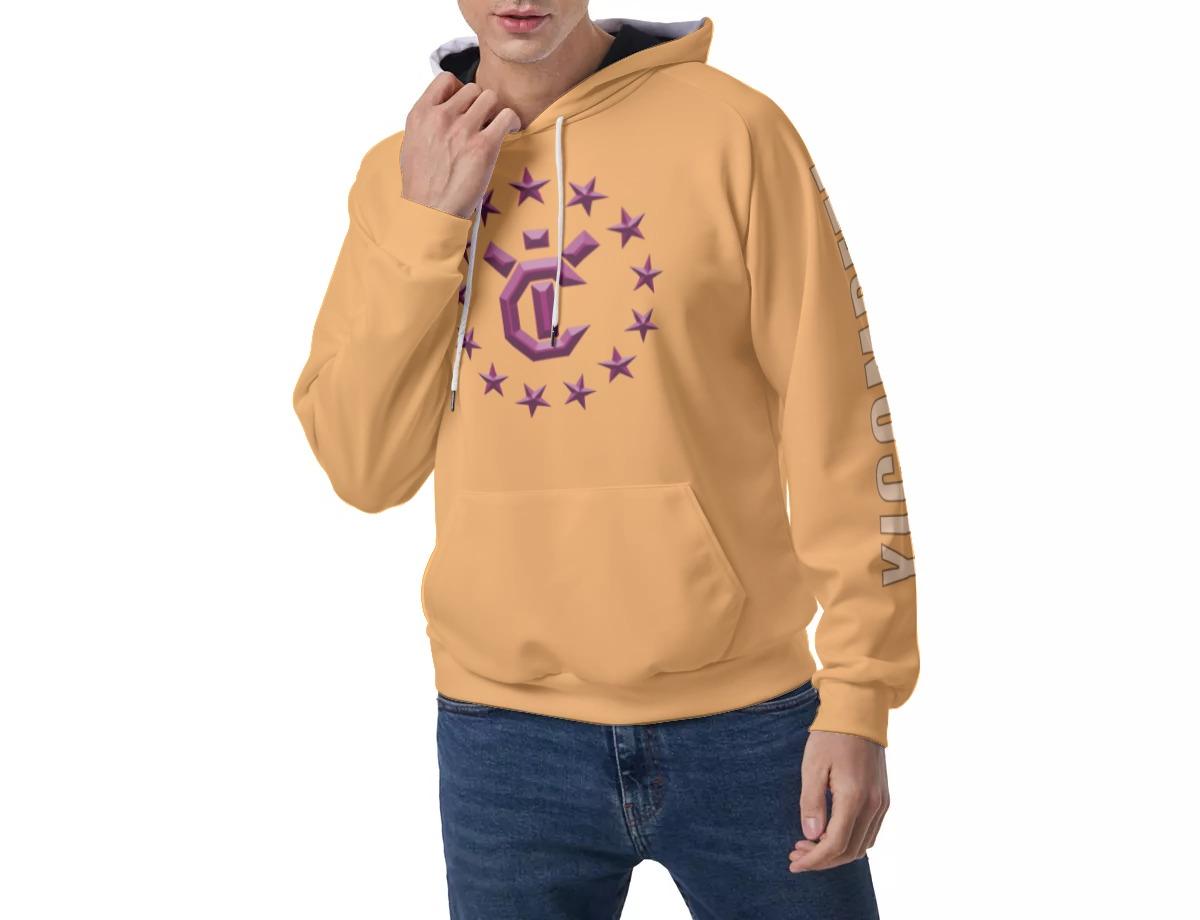 Men's Raglan Pullover Hoodie - Mango