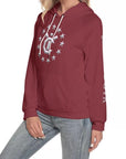 Women's Hoodie With Raglan Sleeve - Winery