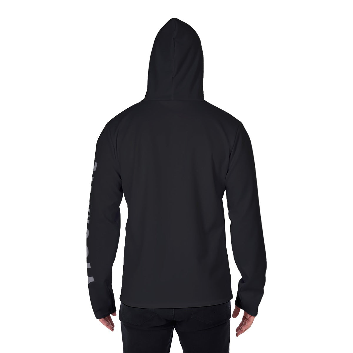 YIC Men's Pullover Hoodie With Mask - Vantablack