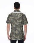Men's Hooded T's with Built-in Mask - Old School Camo